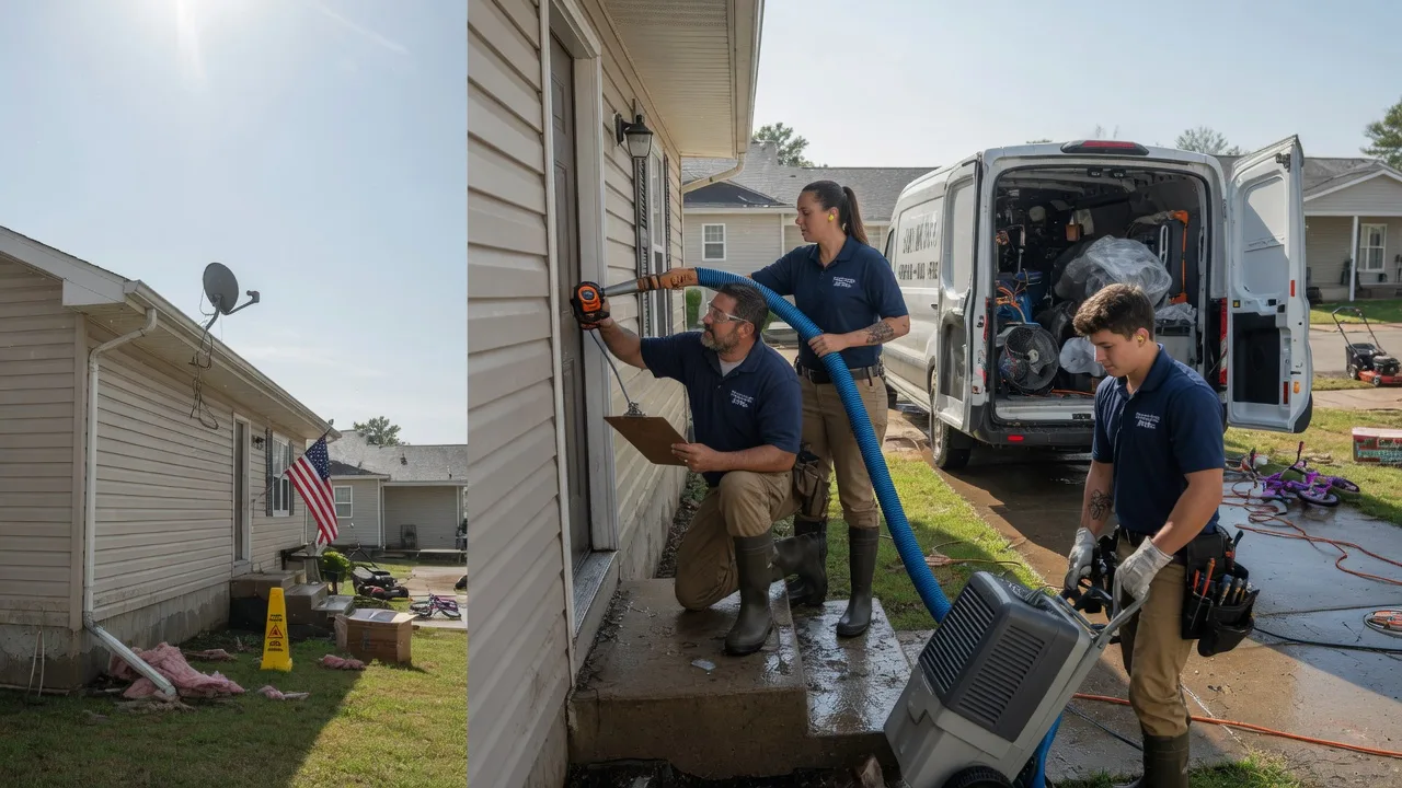 Ceiling Water Damage Restoration in Farmersville, IL near me